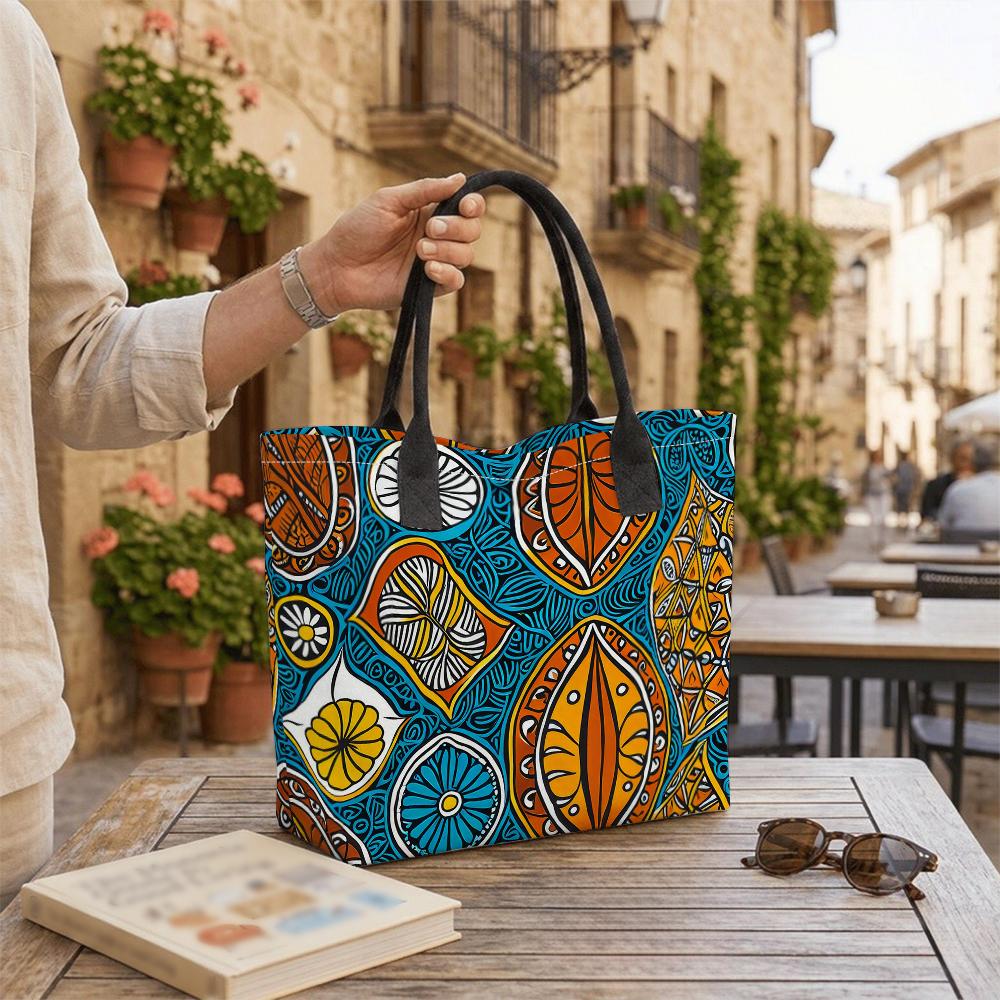 Bohemian Style Large Capacity Tote Bag for Daily Outdoor Shopping Use