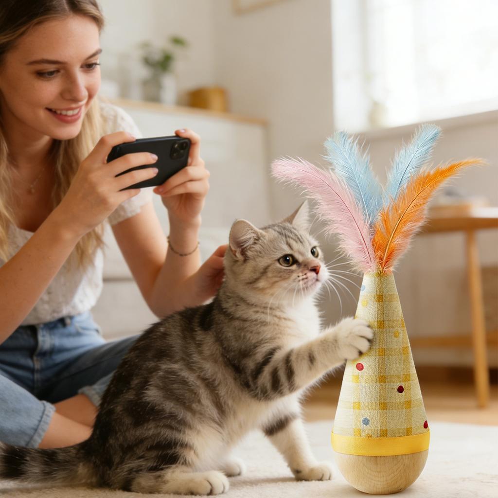 Tumbler Toy Self Pleasure Soothing Tool Feather Teasing  Baseball