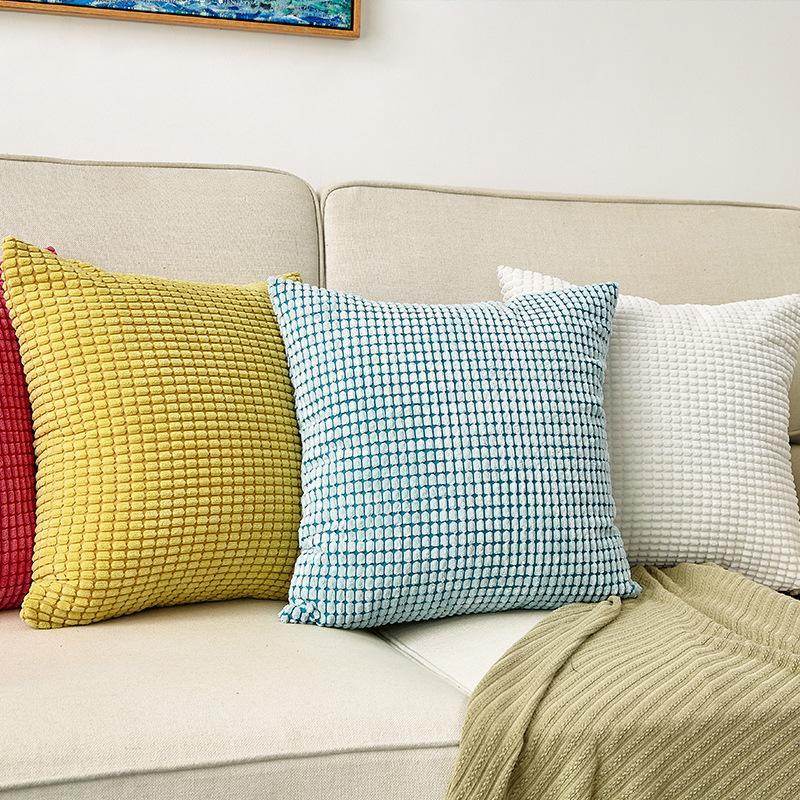 Pillow Cover Corn Velvet Sofa Ins Nordic Cushion Cover Pillow Cover Corduroy Bedroom Sofa Cushion Cushion