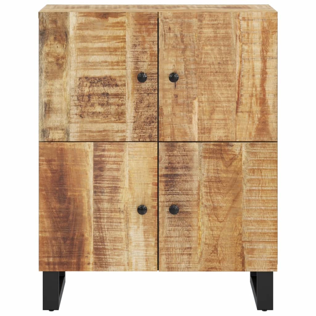 Sideboard with 4 Doors 60x33x75 Cm Solid Mango Wood