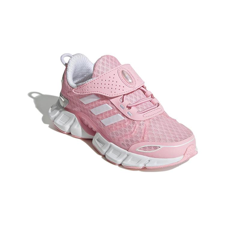 Adidas Breeze Collection Comfortable Slip Resistant Cushioning Abrasion Resistant Low top Kids' Running Shoes Pink Gray GZ4024