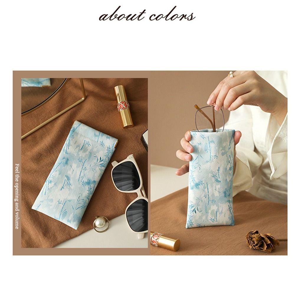 Printed Glasses Storage Bag Sunglasses Pouch Sunglasses Eyeglass Bag PU Leather Glasses Bag Male