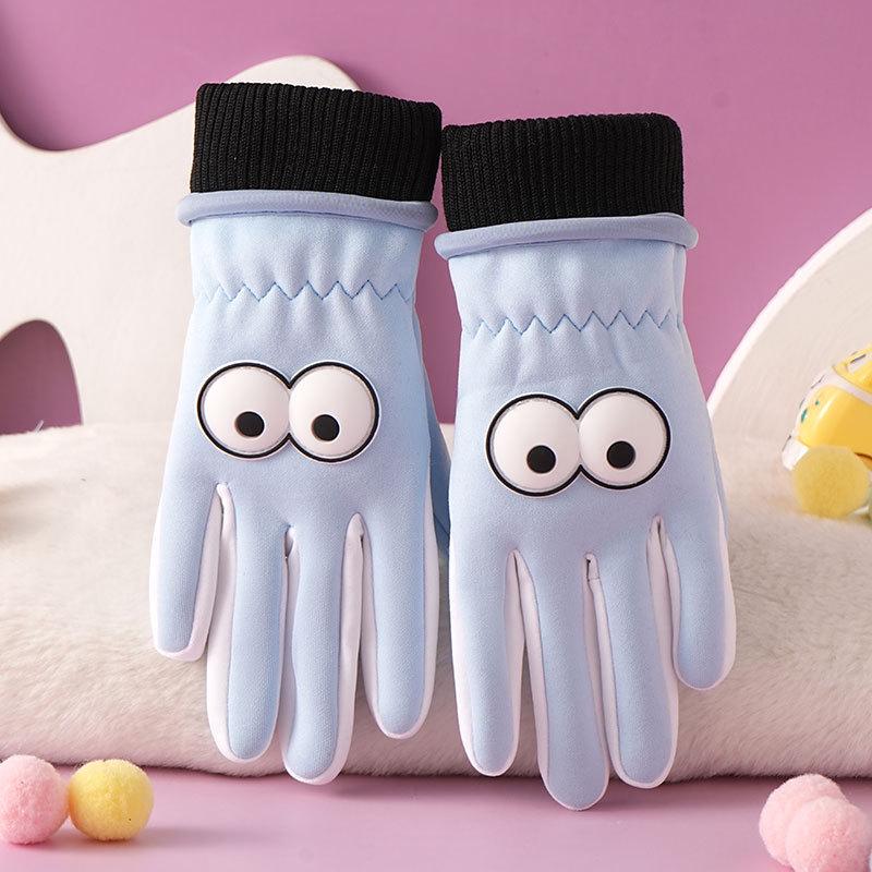 Kinder Wasserdichte Rutschfeste Winterhandschuhe, Fleecegefüttert für Radfahren bei kaltem Wetter und Schneespiel