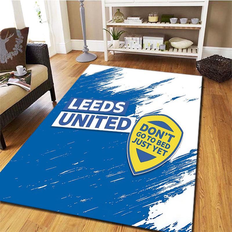 Leeds United Teppich für Wohnzimmer Schlafzimmer Zuhause Sofadekoration, Kinder Spiel rutschfeste Bodenmatte