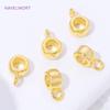 5/10Pcs Brass Pendant Bail Connectors 18K Gold Plated Spacer Beads Bail For Jewelry Making,DIY Necklace Making Accessories