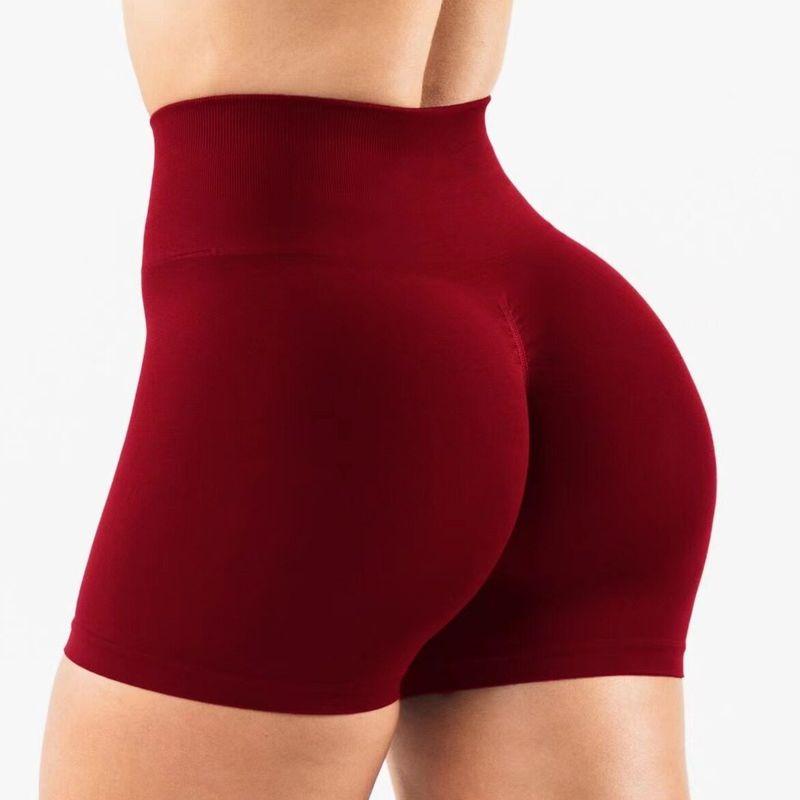 Seamless Butt-Enhancing Women's Elastic Training Running Fitness Tight Shorts European and American Alp Peach Butt-Lifting Sports Shorts