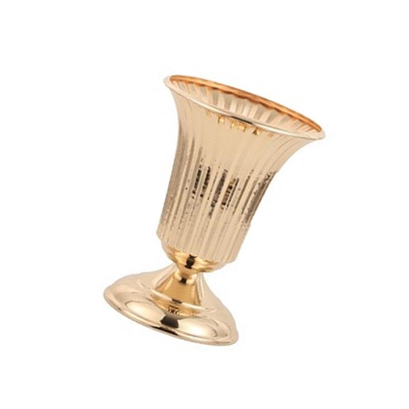 Desktop Metal Trumpets Centerpieces Vase Gold Flowers Vase Welcome Area Road Guide
