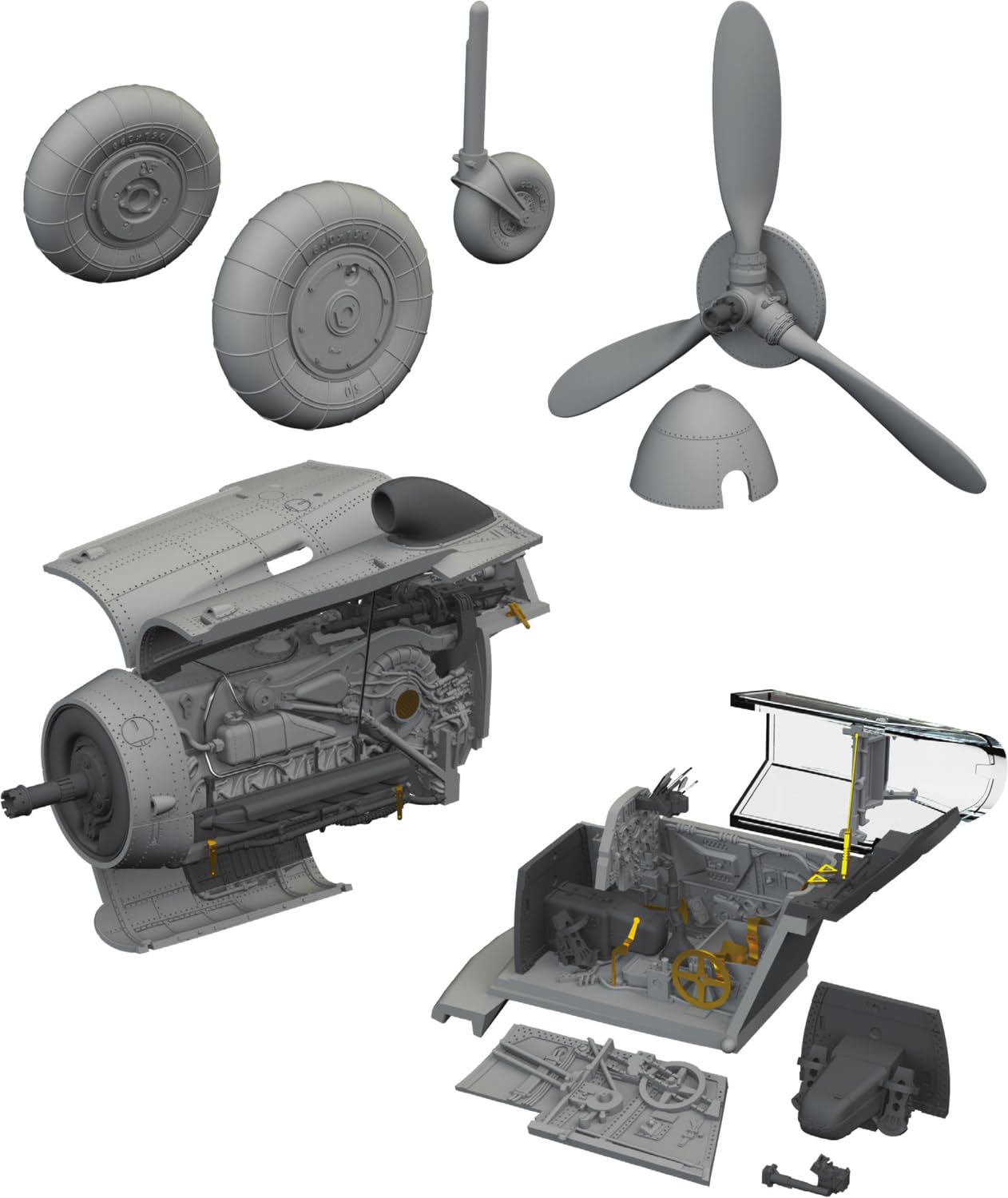 

Eduard 1/72 Scale Big Thin Bf109G-10 MTT Regensburg Factory Parts Set (for Eduard) Plastic Model Kit Parts EDUSIN67231 (Airplane)