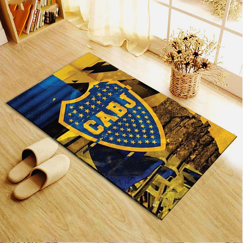 Boca Juniors Tapijt Vloerkleed voor Woonkamer Slaapkamer Huisbank Decoratie, Kinderen Spelen Antislip Vloermat