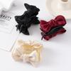 Korea Bowknot Hair Claw Satin Bow Hair Clips Barrettes Sweet Ponytail Vintage Crab Hairpins Styling Tools Women Hair Accessories