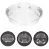 Luxshiny 2pcs Glass Teapot Replacement Lids:Tea Cup Covers, Teapot Covers, Teapot Lid Replacement, Clear Tea Kettle Lids Tea Pot Lids, Glass Teapot