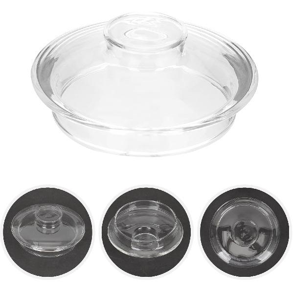 Luxshiny 2pcs Glass Teapot Replacement Lids:Tea Cup Covers, Teapot Covers, Teapot Lid Replacement, Clear Tea Kettle Lids Tea Pot Lids, Glass Teapot