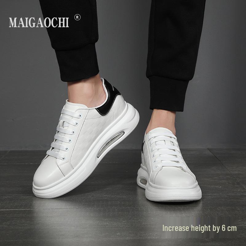 2025 Autumn Men's 6cm Height-Boosting Sneakers: Trendy, Versatile, Invisible Lift