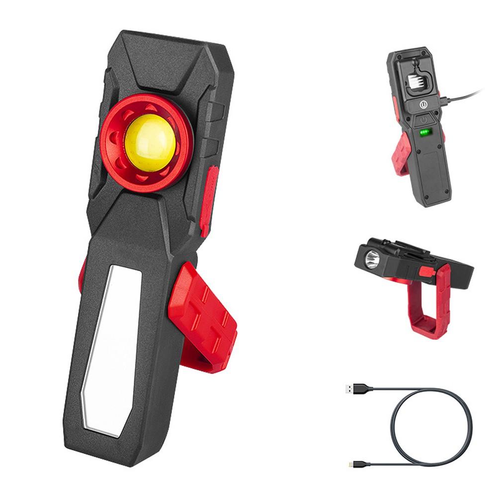 Rechargeable COB LED Work Light Camping Flashlight Inspection Lamp Magnetic With Hook Torch Emergency Light Garage Mechanic Lamp