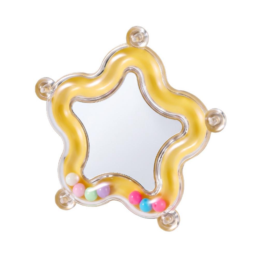 Colorful Beads Star Rotating Parrot Mirror Toy Mirror Parrot Interactive Toy  Bird Supplies