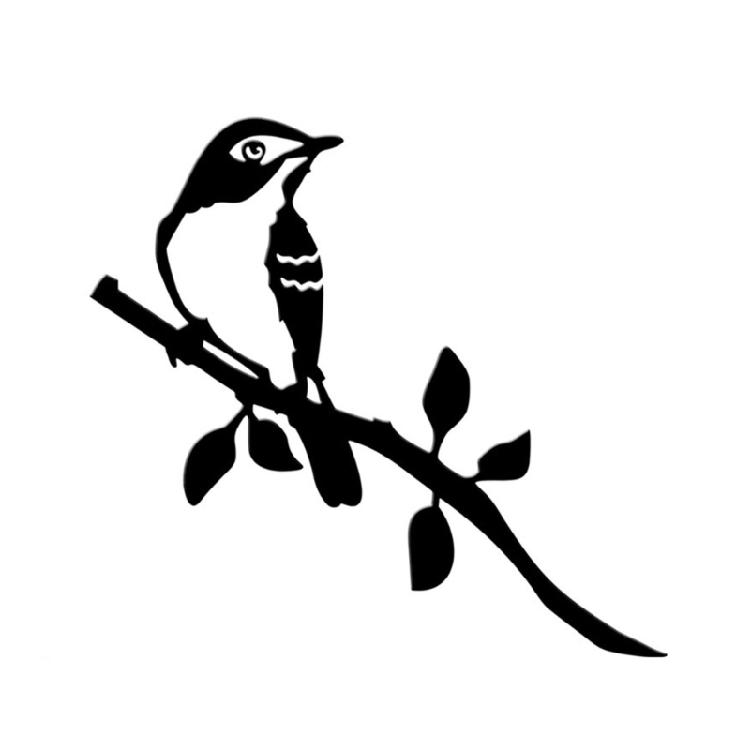 

Metal Garden Stake for Tree Bird Silhouettes Outdoor Garden Yard Lawn Ornament
