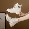 Fleece Warm Martin Boots Women's Short Boots Show Their Feet Small Autumn and Winter New Versatile and Thin Single Boots