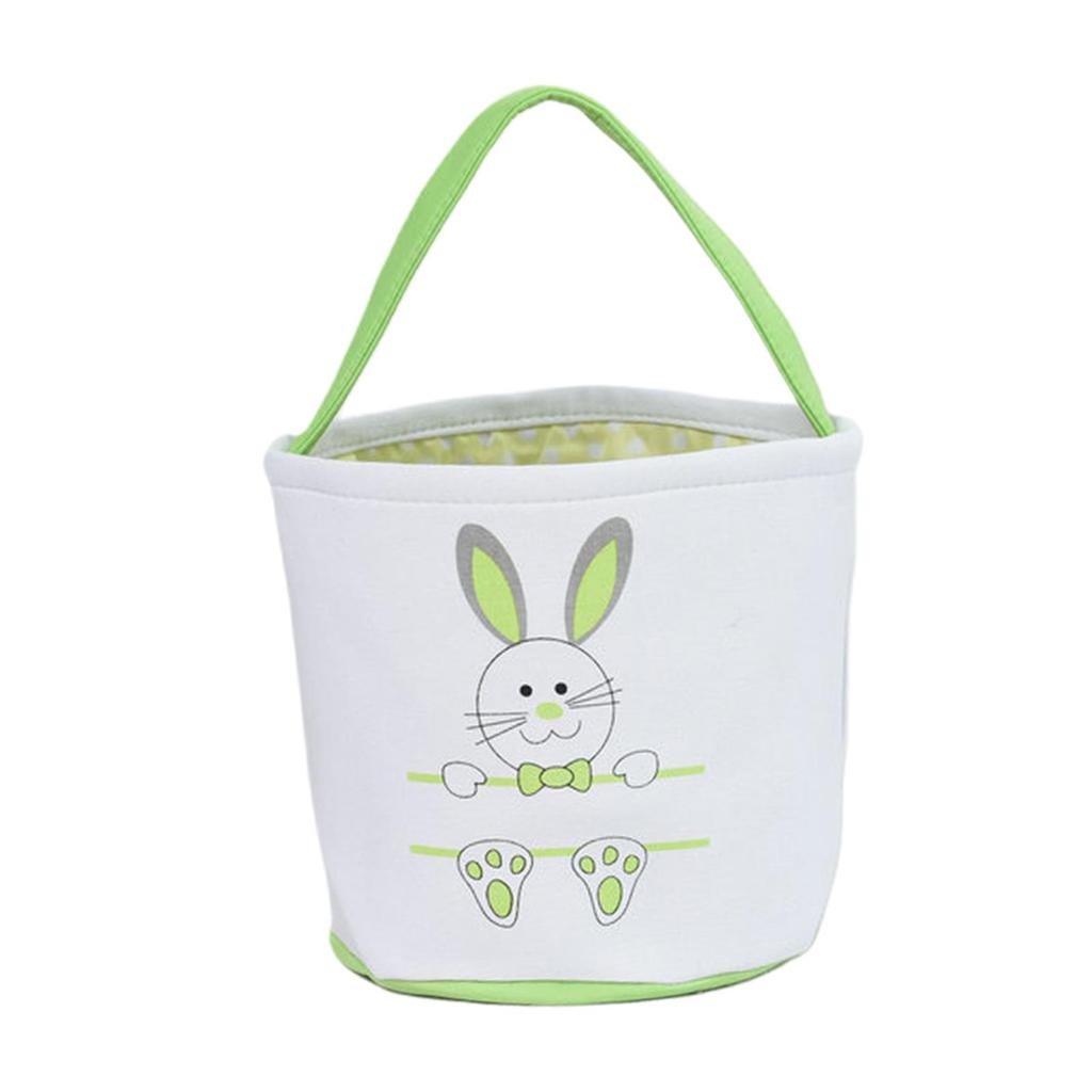 Cute Easter Egg Personalized Bag Easter Rabbit Buckets for Kids Gift Carrying Eggs, Candies and Toys Party Decor
