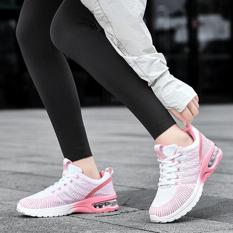 Pink Ladies Shoes Sneakers for Women Soft Bottom Casual Sneaker Mesh Breathable Sale Large Size 42 Summer Air Cushion Lady