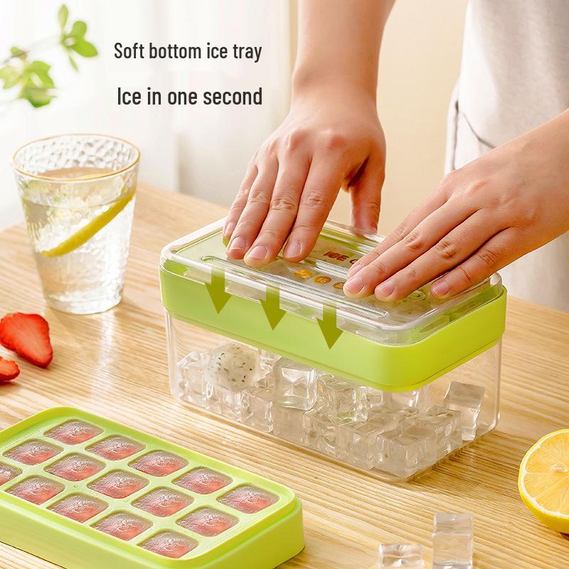Silicone Multi-Layer Ice Cube Tray with Lid – Easy Release Food-Grade Mold for Home Use