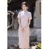 New Chinese-style Improved Pink Cheongsam Women's 1011 Summer Young Girl Retro Style Daily Wear Adult Ceremony Students
