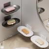 Bathroom Space Aluminum Soap Box Without Punching With Drain Tray Wall Soap Storage Box Wall Hang Soap Rack