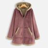 Women's  And Winter Fashion Long-Sleeved Thickened Velvet Hooded Casual Cotton Jacket