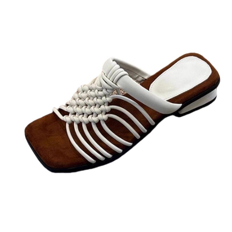 Women Slippers Designer Dress Shoes Walking Woman Heeled Sandals 2025 Summer Casual Flip Flops Cozy Sandalias De Mujer