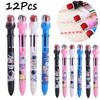 12Pcs Astronaut Shape Seal Six Colors Ballpoint Pen, Durable School Learn Ballpoint Pen for Awarding Student Prizes, Smooth Writing Office Supplies Ho