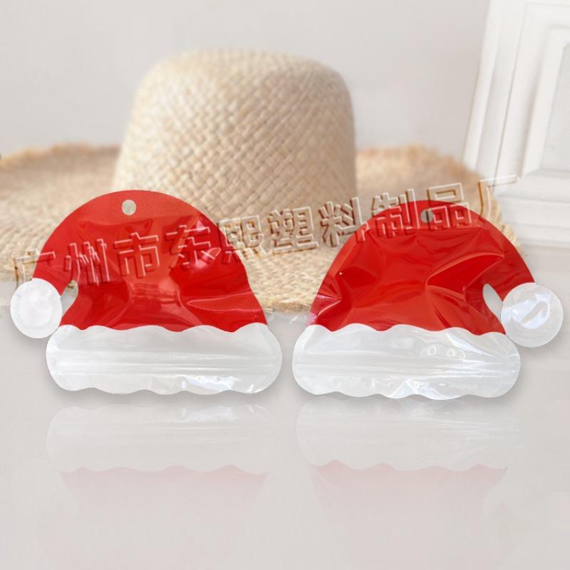10Pcs Christmas Plastic Candy Bags Snowman Santa Claus Socks Gloves Gift Cookie Bags Christmas Party Favor Gift Decor Supplies