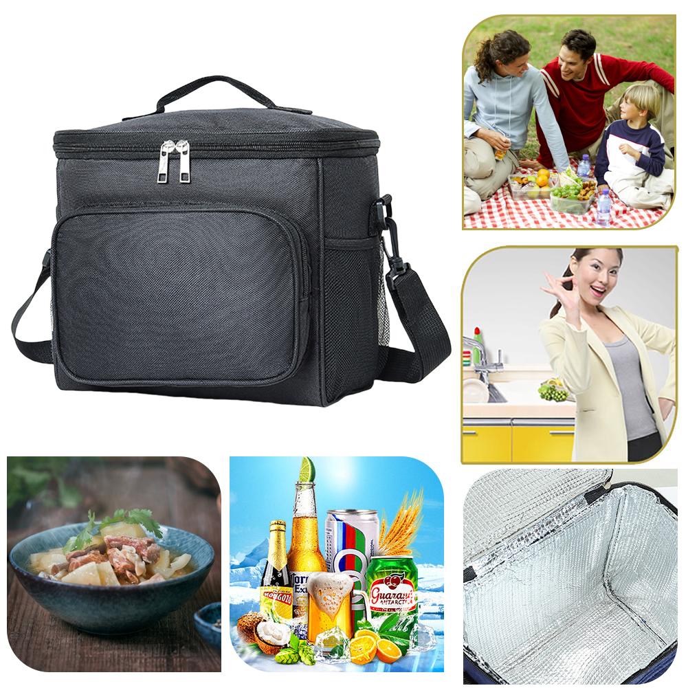 Camping Storage Bag Large Capacity Insulated Lunch Bag with Adjustable Shoulder Strap Insulated Case for Spring Outing Travel
