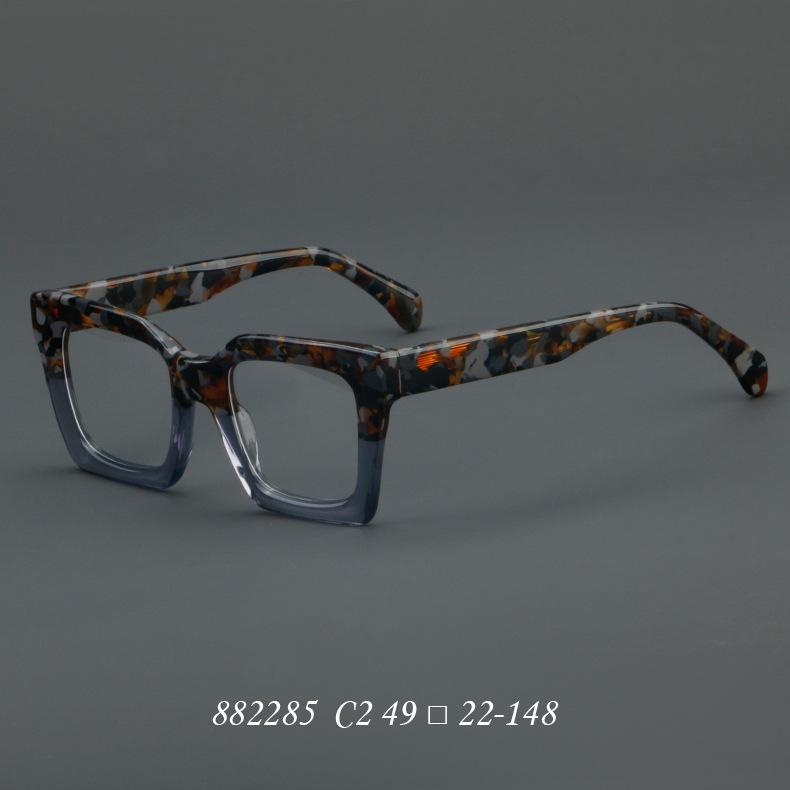 Black Oversized Square Acetate Reading Glasses for Women Men Fashion Big Frame Presbyopia Eyewear Anti Blue Light