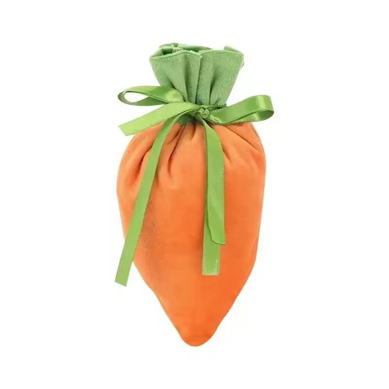 

5Pcs Easter Carrot Shape Drawstring Candy Bags Gift Packaging Bag Mystery Gifts Box for Easter Valentine s Day Children s Day 12x20cm
