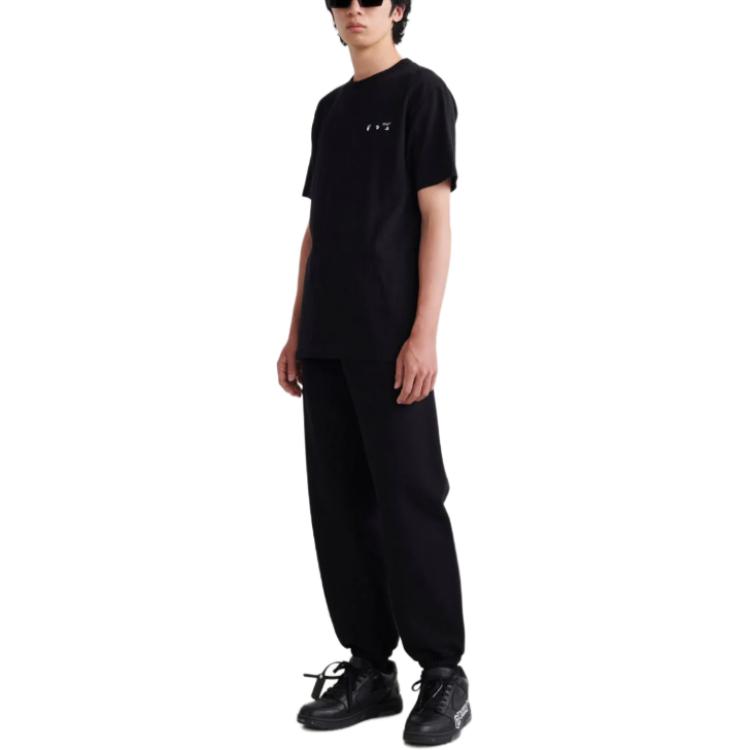 OFF WHITE Drowning Man Logo Caravaggio Saint Jerome Writing Print T Shirt OMAA027C99JER0051001