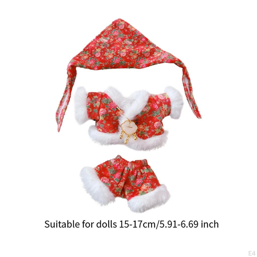 Cotton Doll Clothes Classic Tang Suit Accessories Clothing Dress Up Outifit Cute