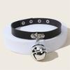 Catgirl Eye Mask With Leather Rivets Choker Catgirl Costume Accessories Half Face Mask For Women Masquerade Halloween