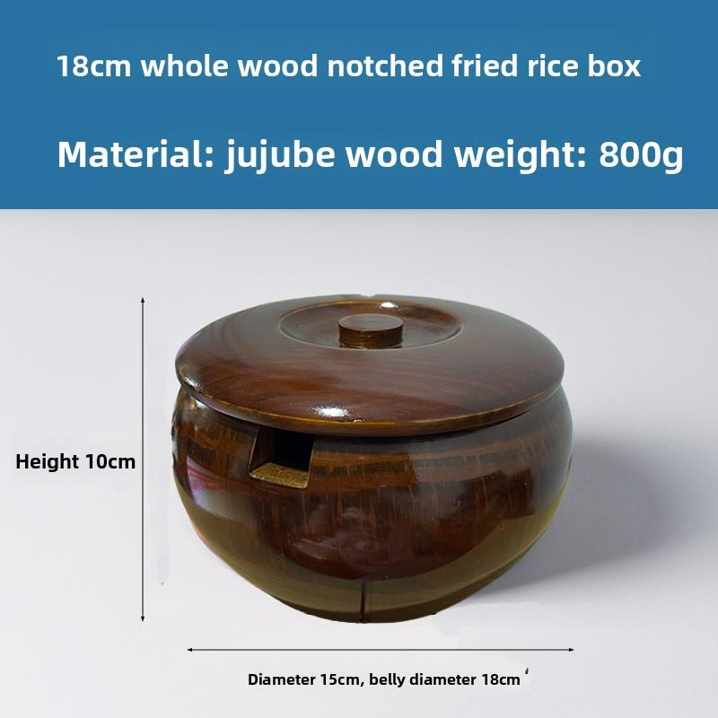 Acacia Wood Salad Bowl, Wooden Creative Rice Bowl, Environmentally Friendly Round Wooden Bowl
