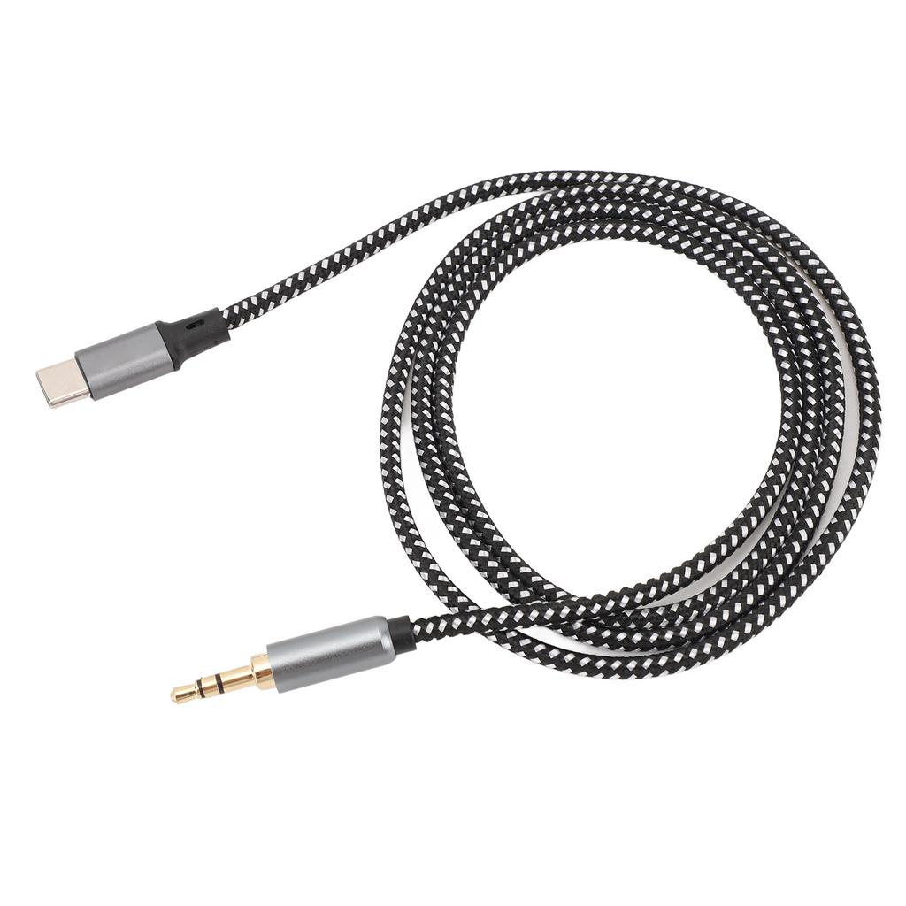 1m TYPE C To 3.5mm Sound Aux Jack Cable USB C To 3.5mm Cord for Jogging Driving Travels