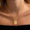 Faith Symbol Necklace Women Cross Pendant 16" Paperclip Chain Trendy