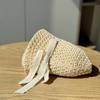 New Bucket Hat Large Brim Women's Beach Hollow Knitted Hat Women's Sun Hat Foldable