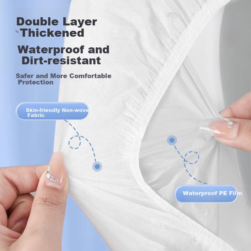 QIHAIQIU Disposable Toilet Seat Covers for Postpartum Women, 10-Pack Travel Hotel Full Coverage Extra Large Thick Waterproof Seat Protectors