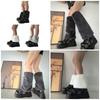 Women Furs Leg Warmer Winter Furry Long Boot Cuffs Fuzzy Shoe Cover Party Costume for Holiday Festival Performances Play