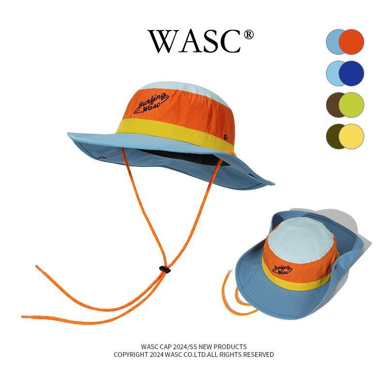 Waterproof color matching surf hat large brim sunshade sunscreen bucket hat quick drying outdoor street basin hat