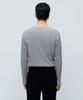 MUSINSA STANDARD Multi-Ribbed Henley Neck Long Sleeve T-Shirt [Medium Grey]