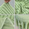 Soft Full-Coverage Bar Round Stool Cover Elastic with Skirt Hem Round Chair Cover Non-slip Thickened Stool Cushion Cover