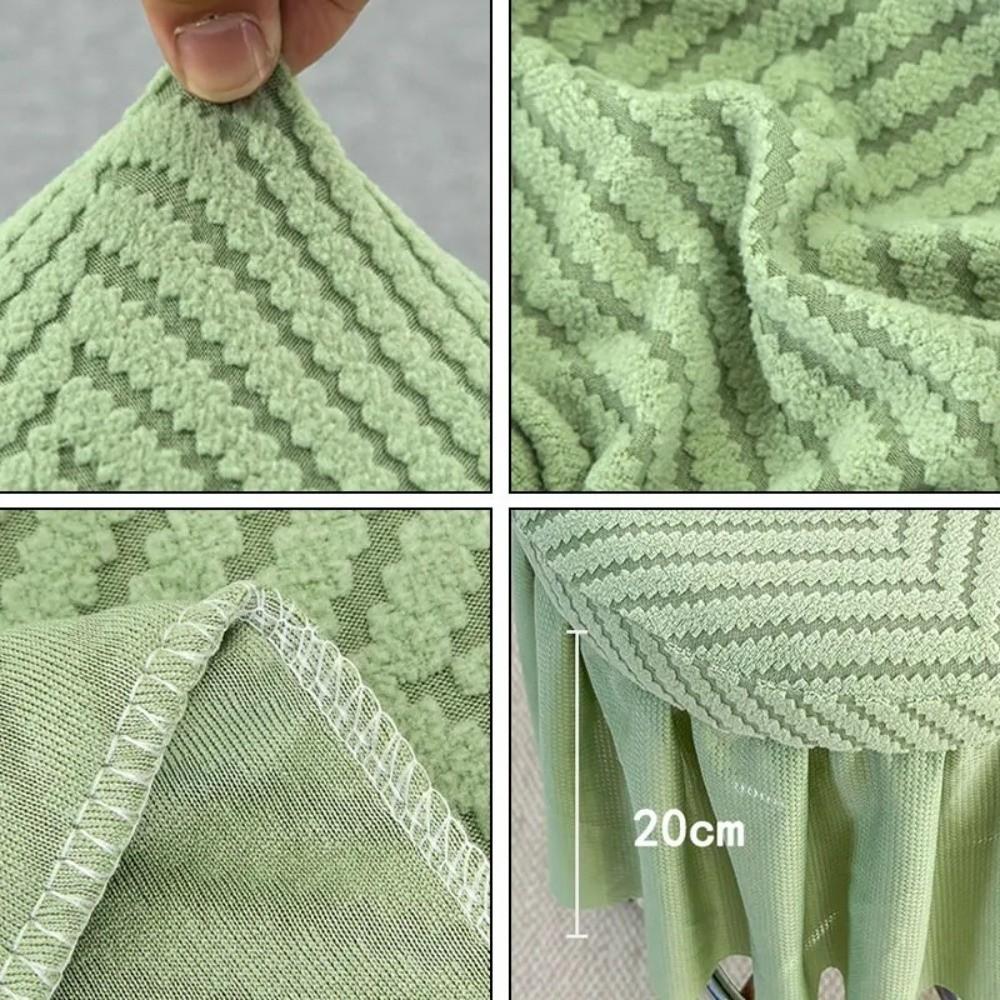 Soft Full-Coverage Bar Round Stool Cover Elastic with Skirt Hem Round Chair Cover Non-slip Thickened Stool Cushion Cover