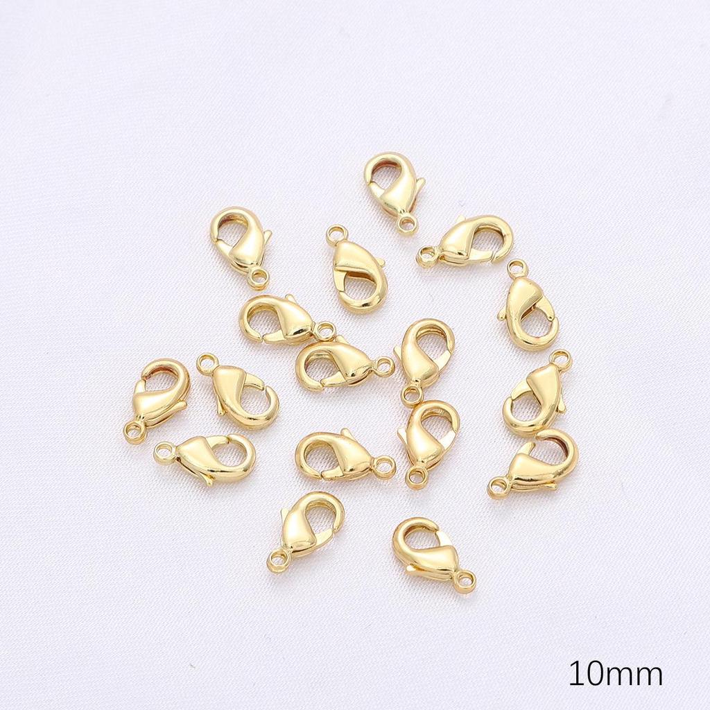 14/18K Gold-Filled Lobster Clasp End Cap, 9-Pin Open Jump Ring, Extension Chain for Handmade Jewelry DIY Accessories