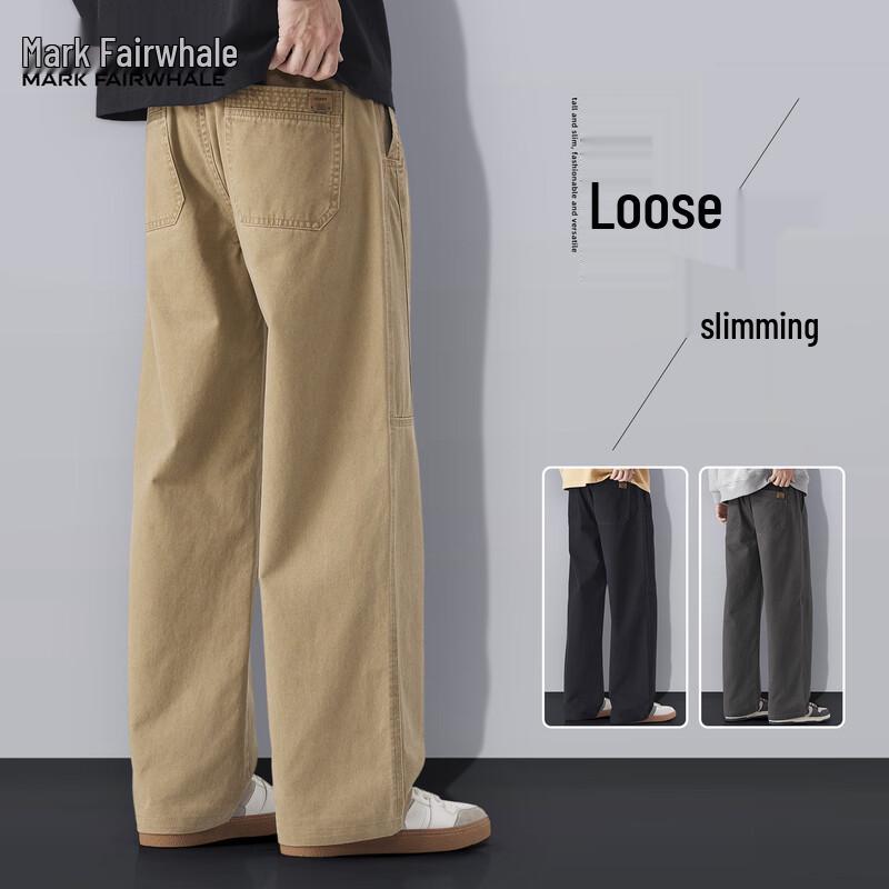 

Mark Fairwhale Men s Casual Cotton Straight-Leg Trousers L (175)