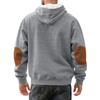 New Mens Fashion Pullover Hooded Long Sleeve Drawstring Button Sweatshirt Streetwear Texture Athletic Hiking Outdoor Jackets