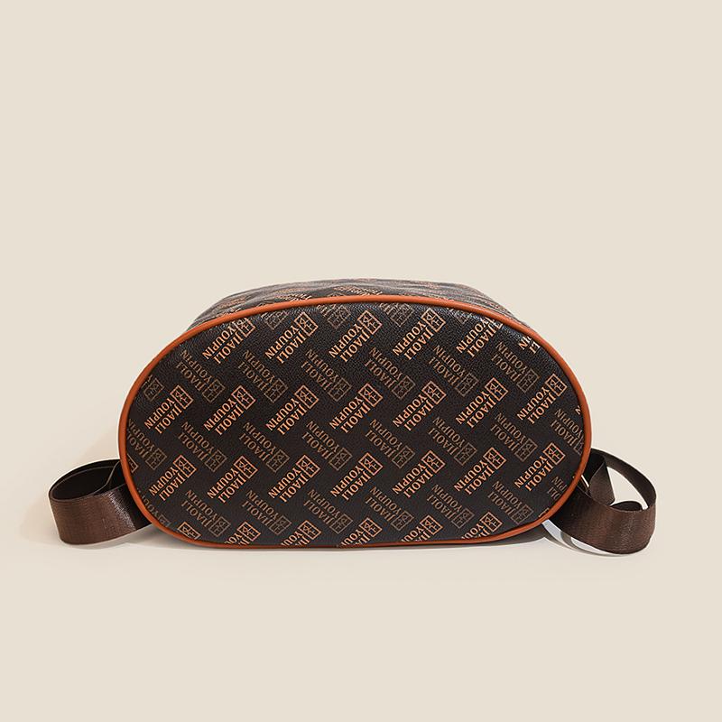 Print Backpack Women's Large Capacity Commuter Backpack Retro Student Schoolbag